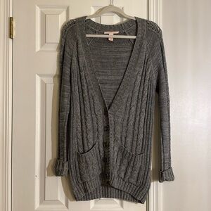 Victoria's Secret Charcoal Cable Knit Cardigan